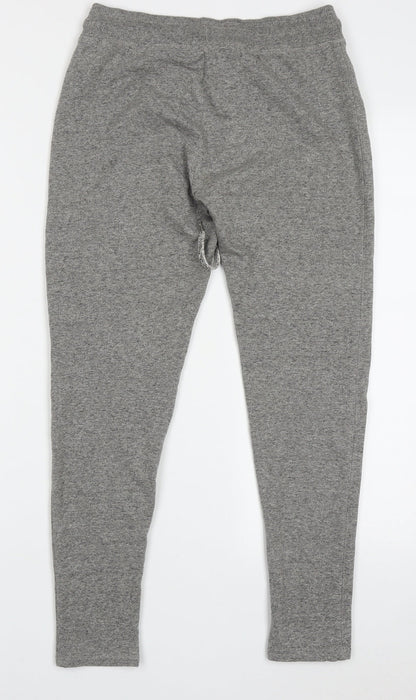 LEFTIES Womens Grey  Cotton Cropped Trousers Size L L25 in Regular Tie