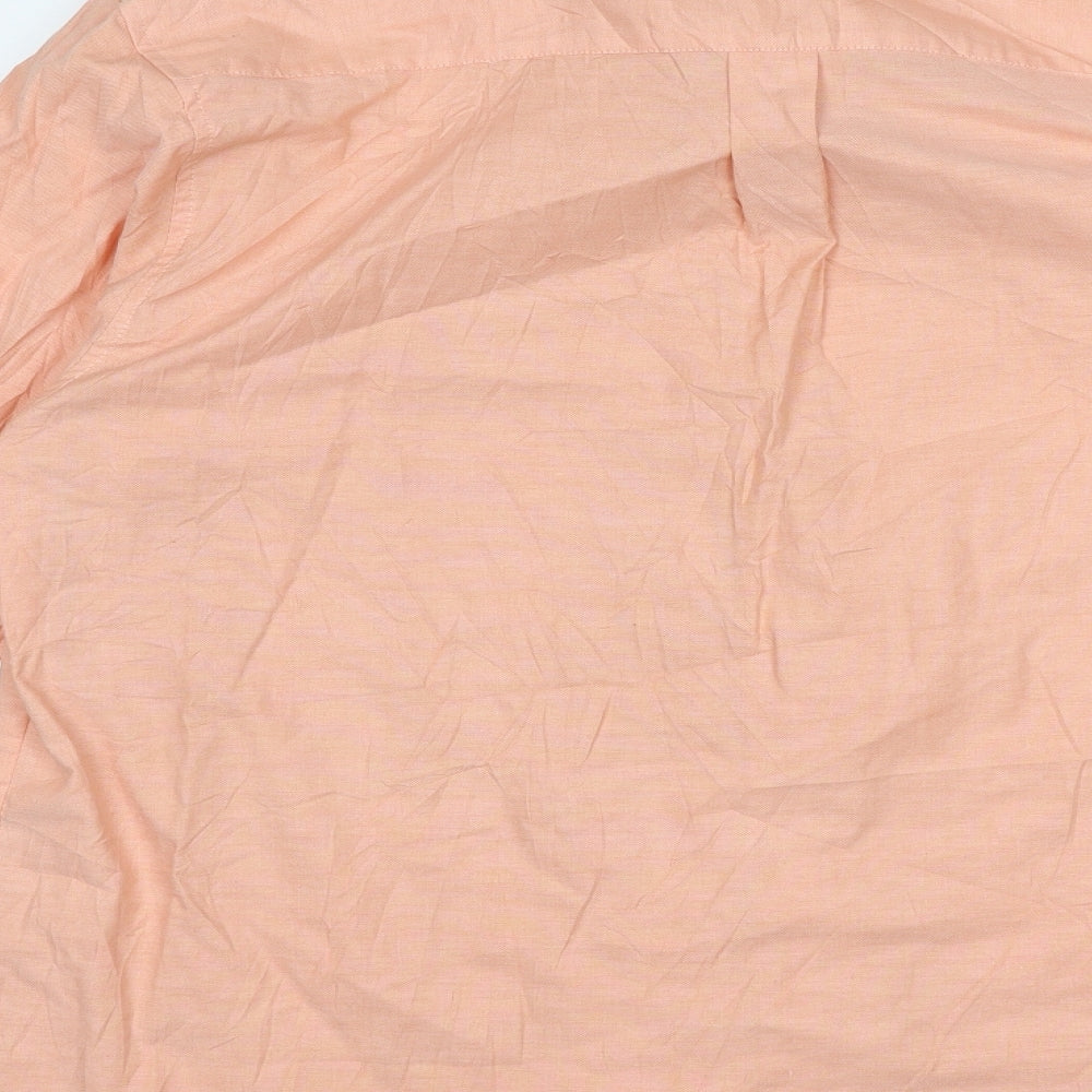 Mens UK Size XL Cardelli Orange  Button-Up Long Sleeve Casual Shirt