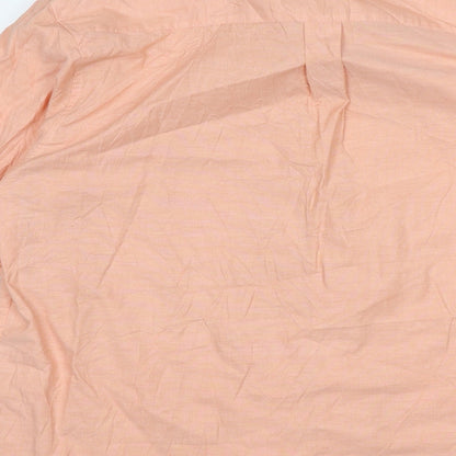 Mens UK Size XL Cardelli Orange  Button-Up Long Sleeve Casual Shirt