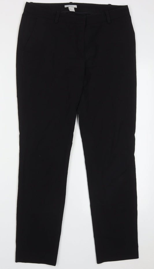 Womens UK Size 10 H&M Regular Fit  Black Trousers