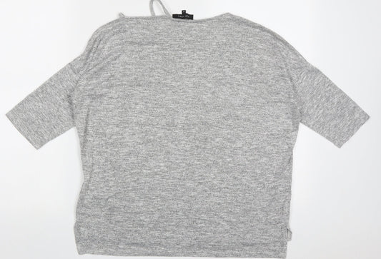 Womens UK Size S New Look Grey Pullover Jumper