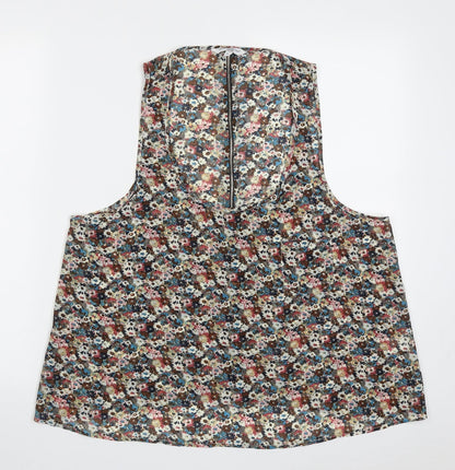 Womens UK Size M New Look Multicoloured Basic Tank