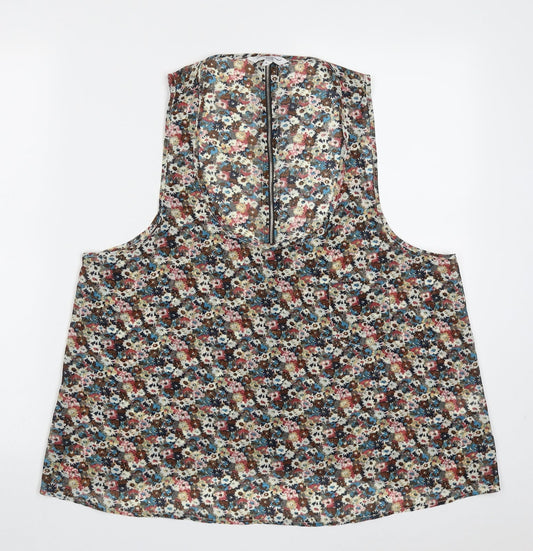 Womens UK Size M New Look Multicoloured Basic Tank