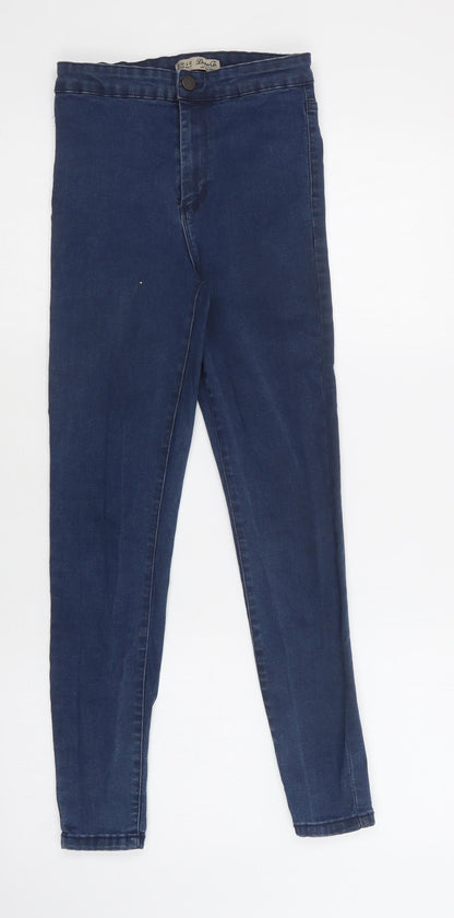Primark Womens Blue  Cotton Jegging Jeans Size 10 L27 in Regular Button