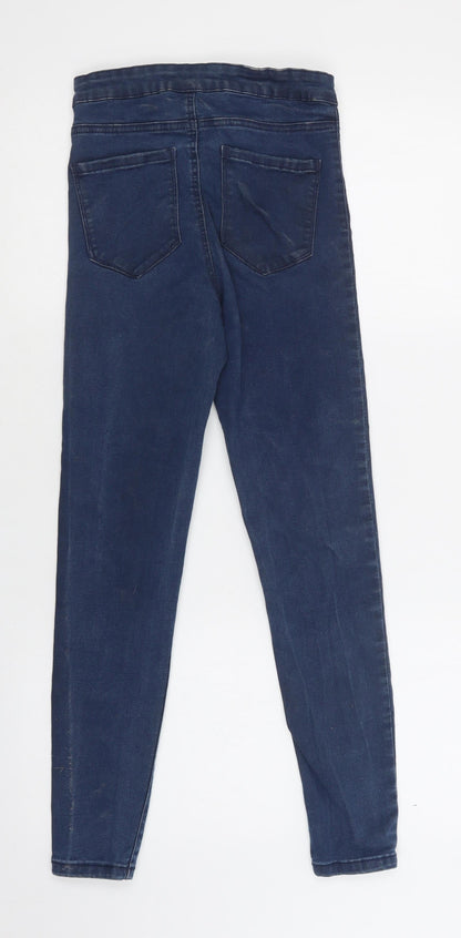 Primark Womens Blue  Cotton Jegging Jeans Size 10 L27 in Regular Button