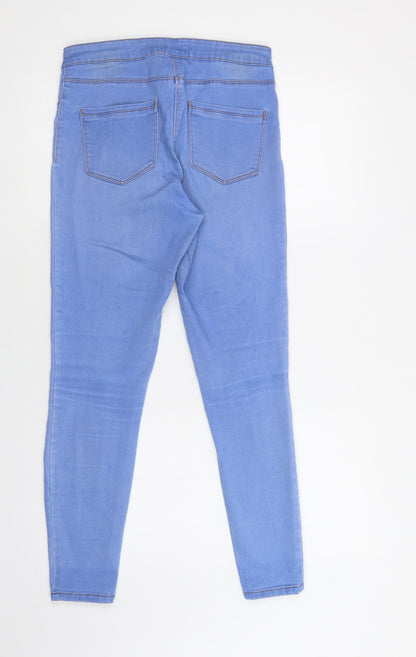 Matalana Womens Blue  Cotton Jegging Jeans Size 12 L28 in Regular Button