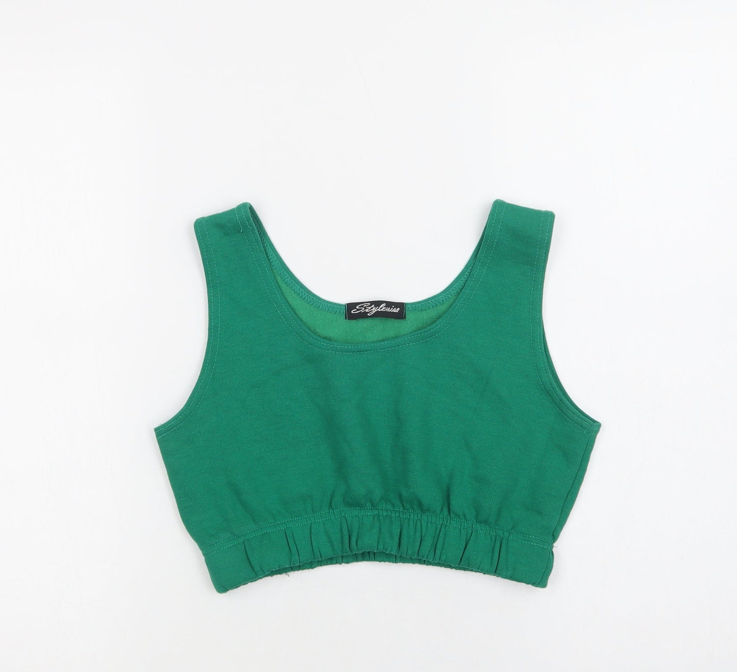 Womens UK Size XS Stylewise Green Cropped Tank