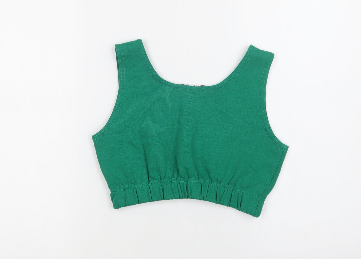 Womens UK Size XS Stylewise Green Cropped Tank