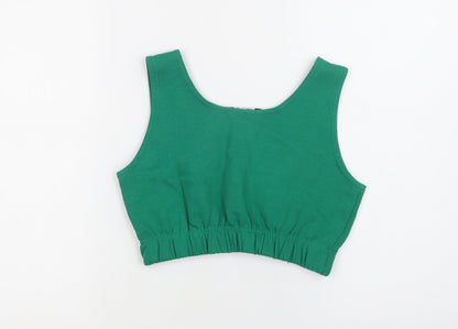 Womens UK Size XS Stylewise Green Cropped Tank