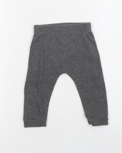 F&F Baby Grey  Cotton Jogger Trousers Size 9-12 Months