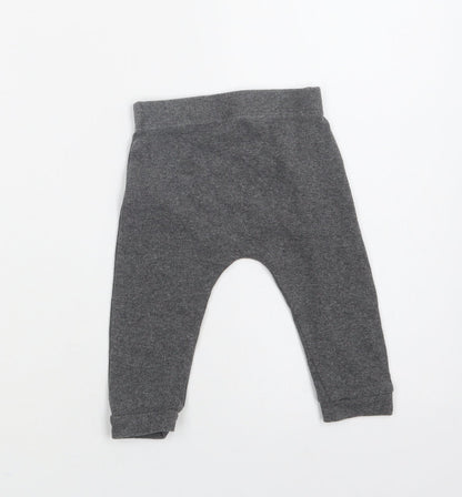 F&F Baby Grey  Cotton Jogger Trousers Size 9-12 Months