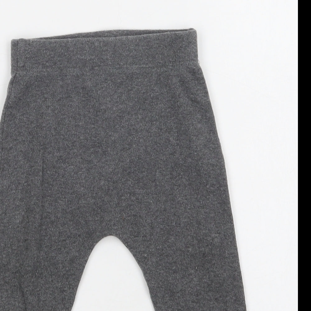 F&F Baby Grey  Cotton Jogger Trousers Size 9-12 Months