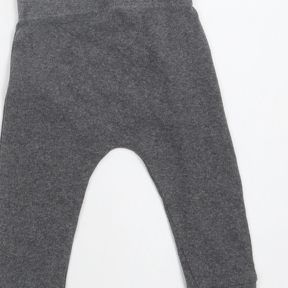 F&F Baby Grey  Cotton Jogger Trousers Size 9-12 Months