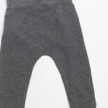 F&F Baby Grey  Cotton Jogger Trousers Size 9-12 Months