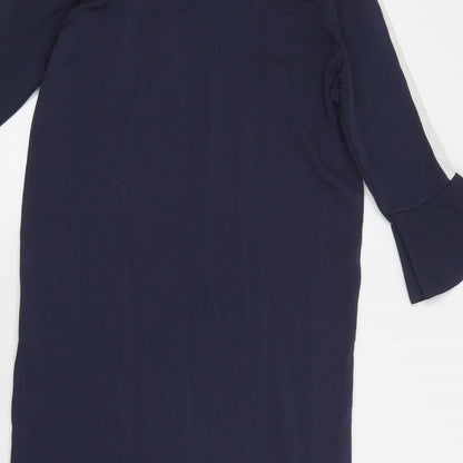 Sweewe Womens Blue  Viscose Jumper Dress  Size L  Crew Neck