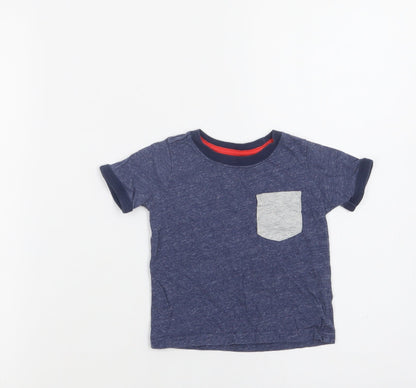 Carter's Baby Blue  Cotton Basic Polo Size 12 Months Crew Neck