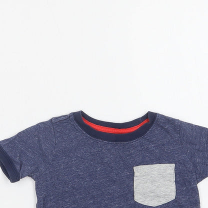 Carter's Baby Blue  Cotton Basic Polo Size 12 Months Crew Neck