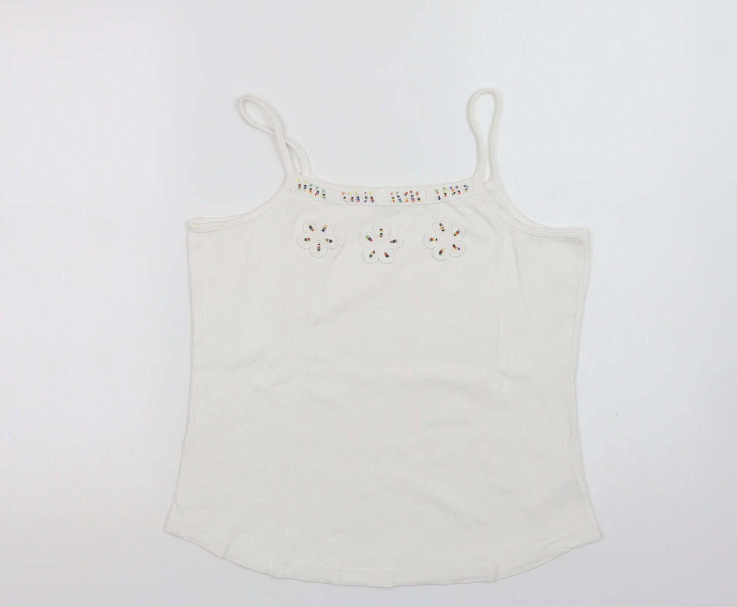 Womens UK Size 18 Dunnes Stores White Basic Tank