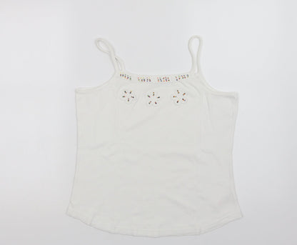 Womens UK Size 18 Dunnes Stores White Basic Tank