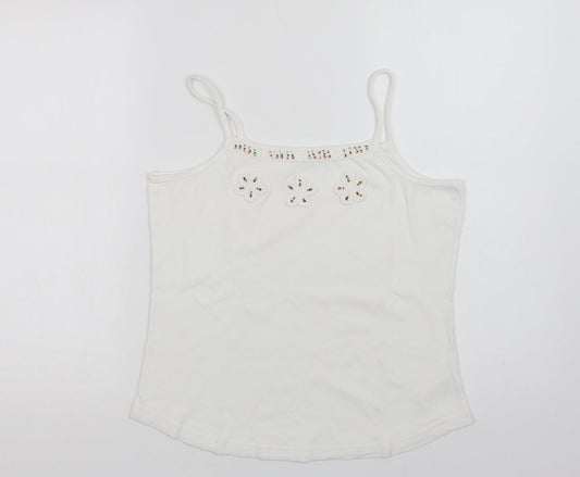 Womens UK Size 18 Dunnes Stores White Basic Tank