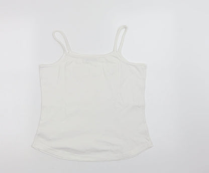 Womens UK Size 18 Dunnes Stores White Basic Tank