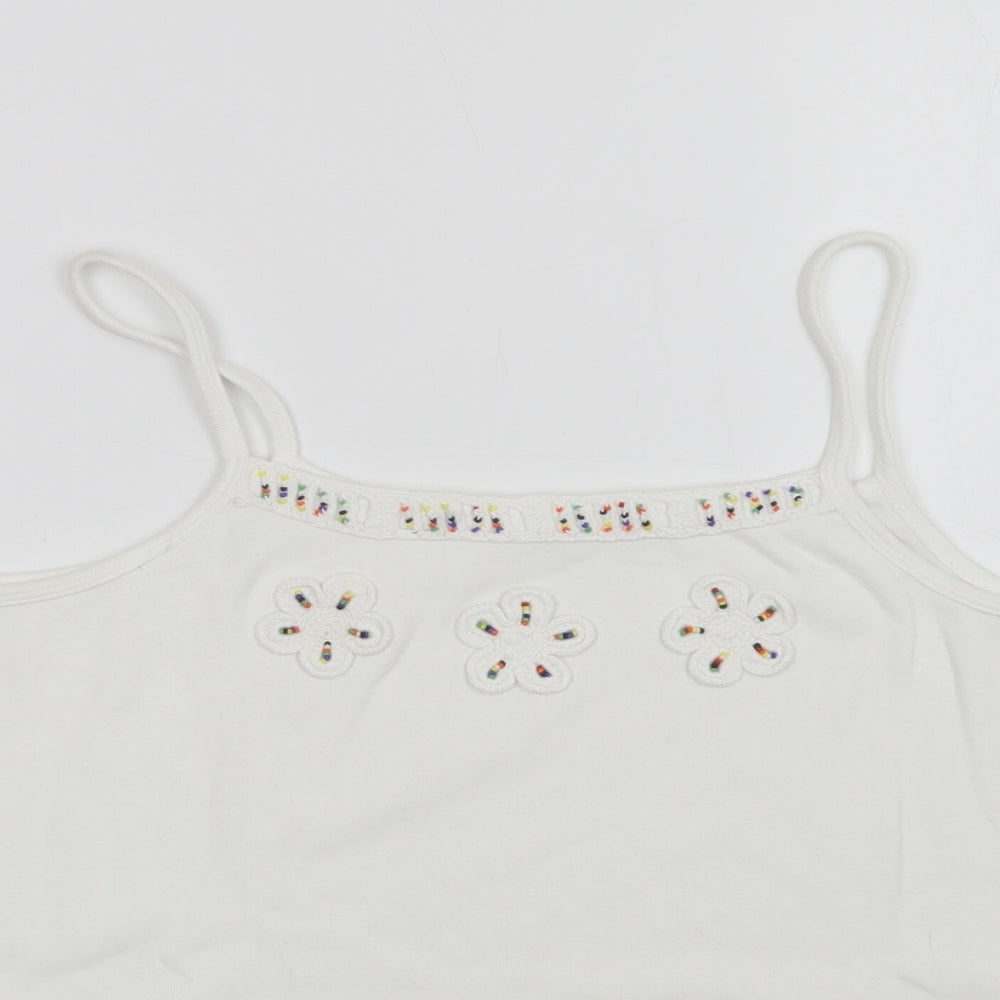 Womens UK Size 18 Dunnes Stores White Basic Tank