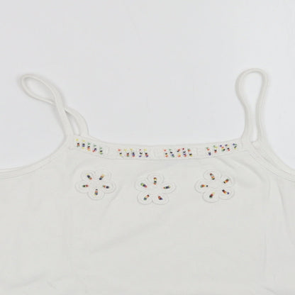 Womens UK Size 18 Dunnes Stores White Basic Tank