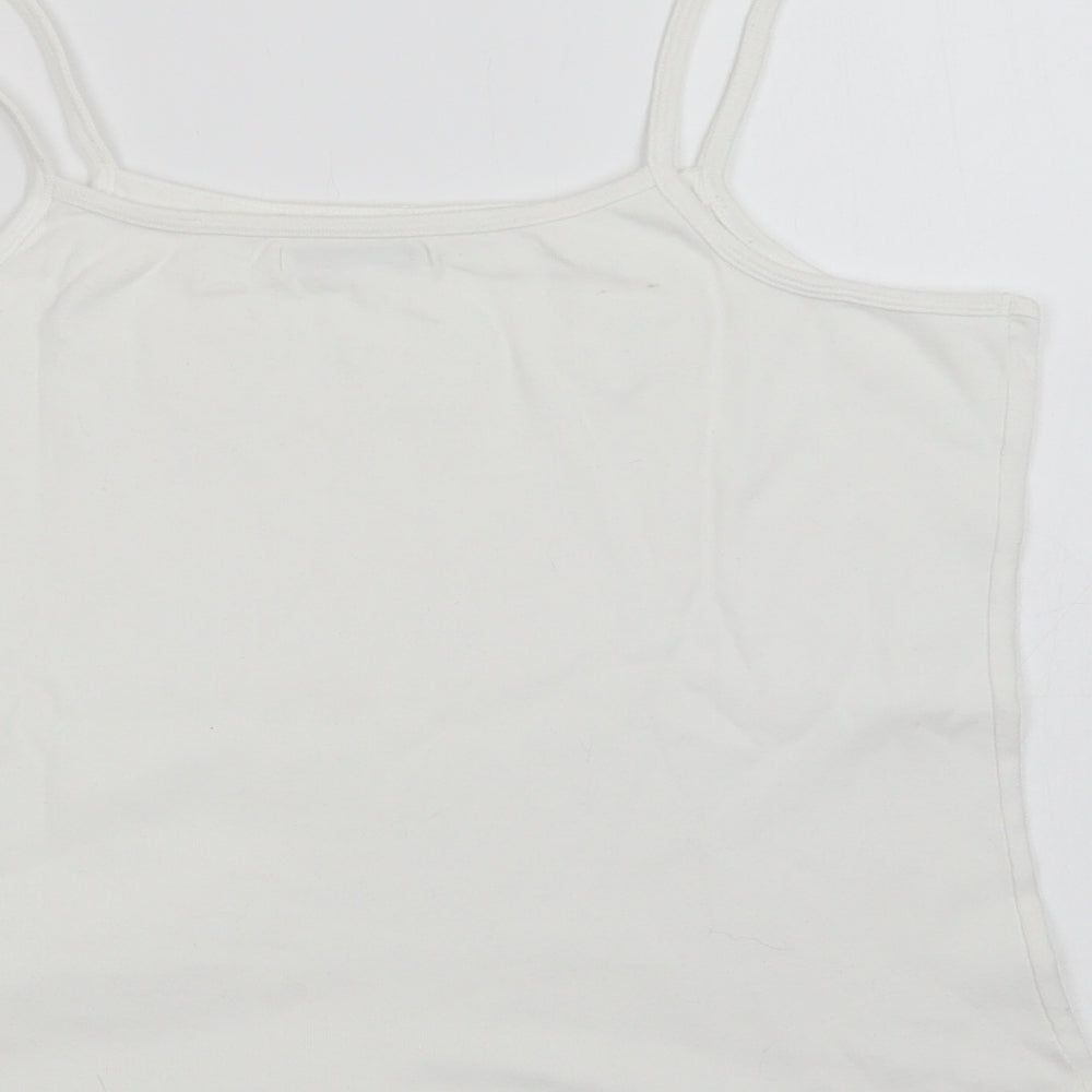 Womens UK Size 18 Dunnes Stores White Basic Tank