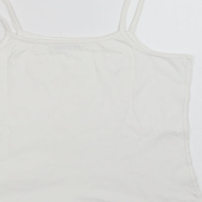 Womens UK Size 18 Dunnes Stores White Basic Tank