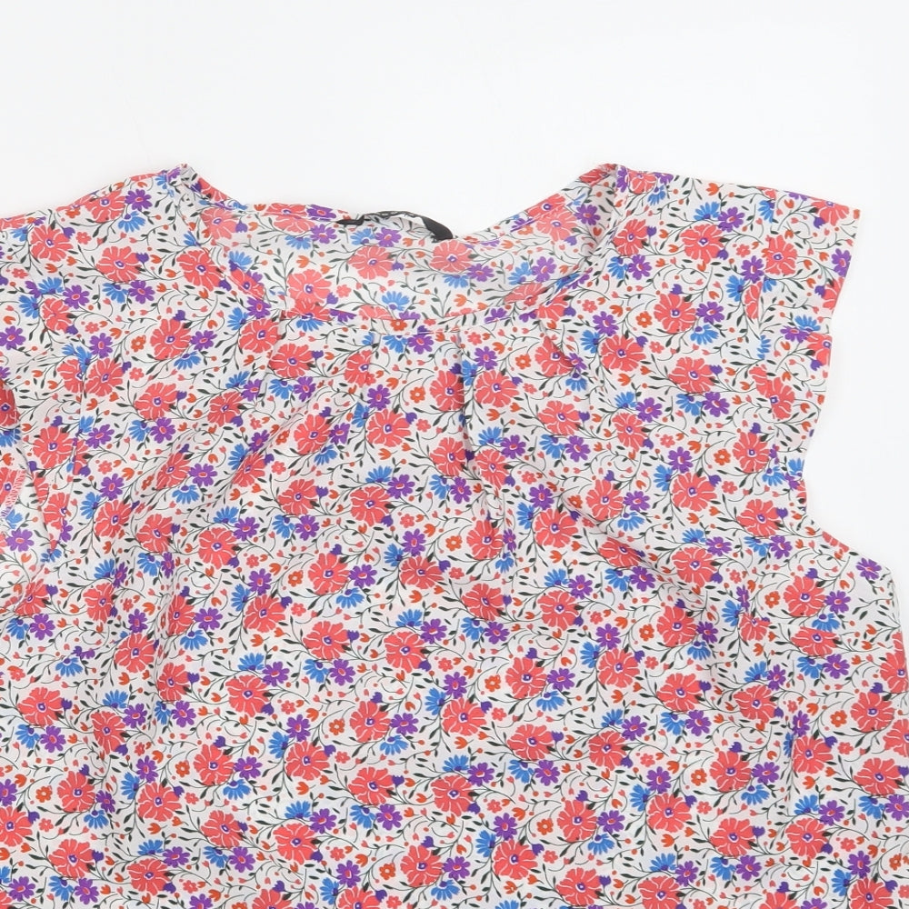 Womens UK Size 14 Peacocks Red Basic Blouse