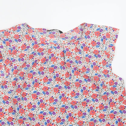 Womens UK Size 14 Peacocks Red Basic Blouse