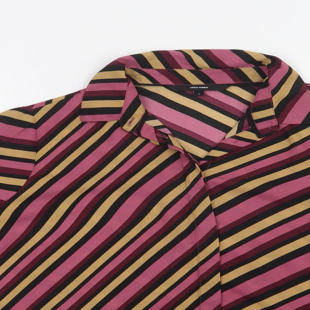 Womens UK Size S VERO MODA Purple Basic Blouse