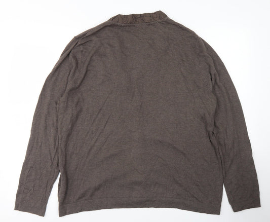 Gerry Weber Womens Brown V-Neck  Viscose Cardigan Jumper Size 20