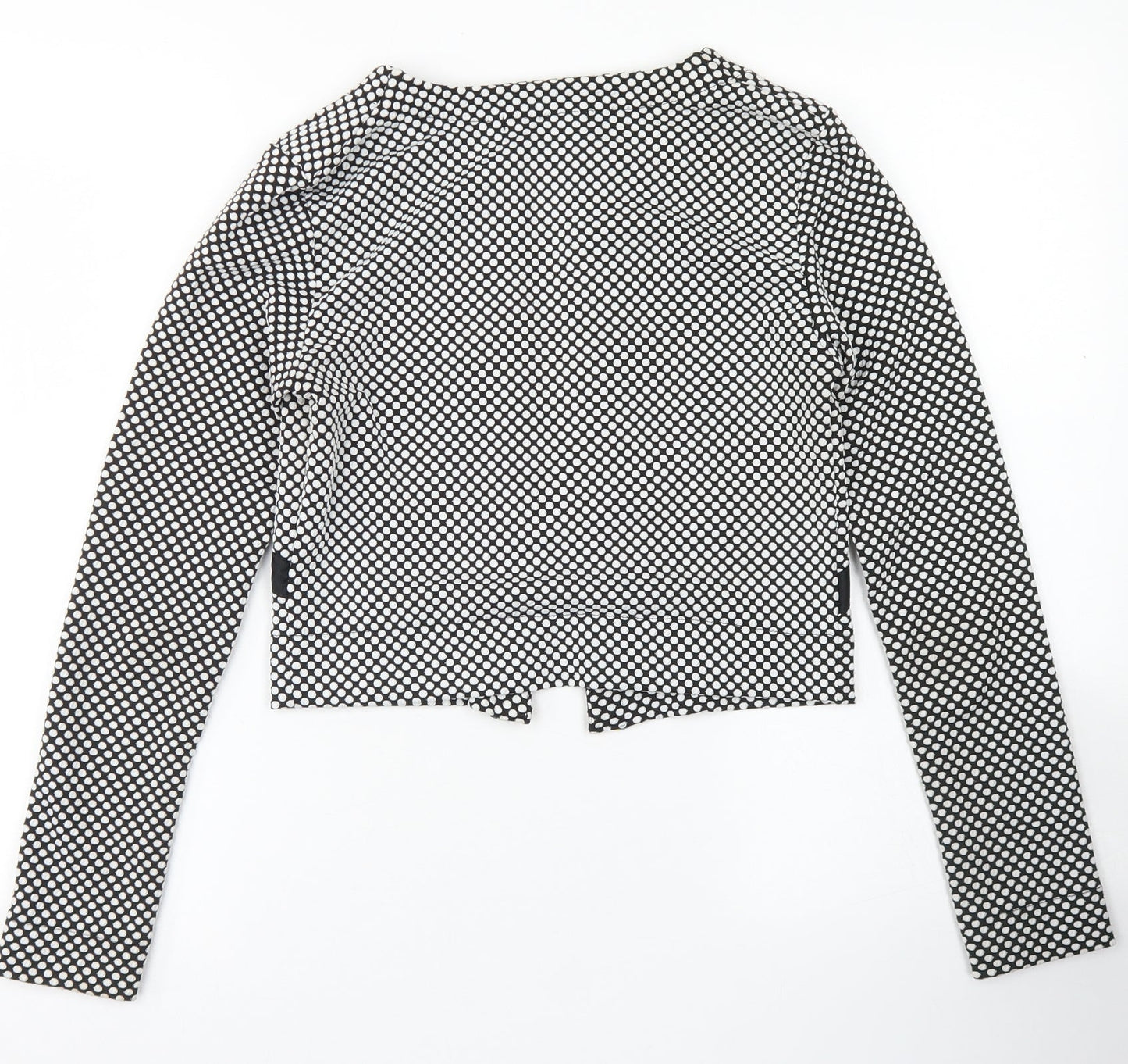 Boohoo Womens Black Polka Dot  Jacket Blazer Size 10