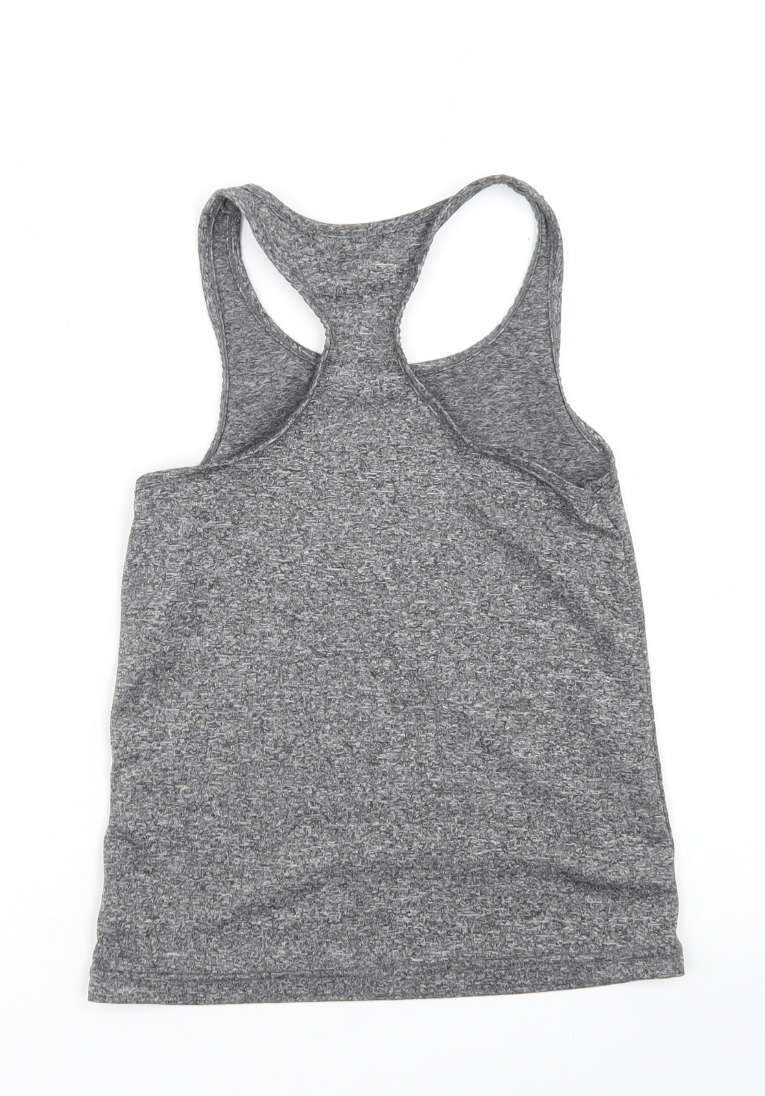Active Girls Grey  Polyester Basic Tank Size 7-8 Years Round Neck