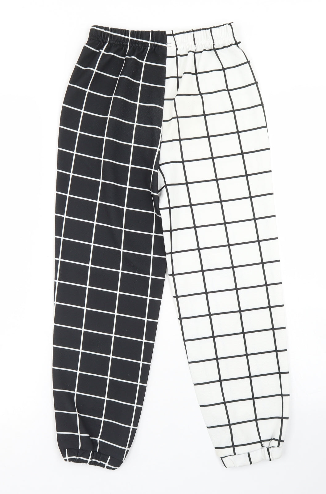 SheIn Girls Black Check Cotton Jogger Trousers Size 8 Years  Regular