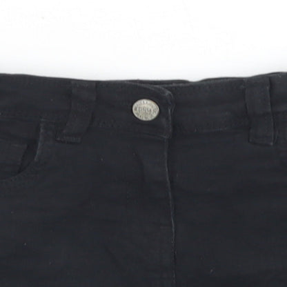 Pep & Co Girls Black  Cotton Mom Shorts Size 8-9 Years  Regular Buckle
