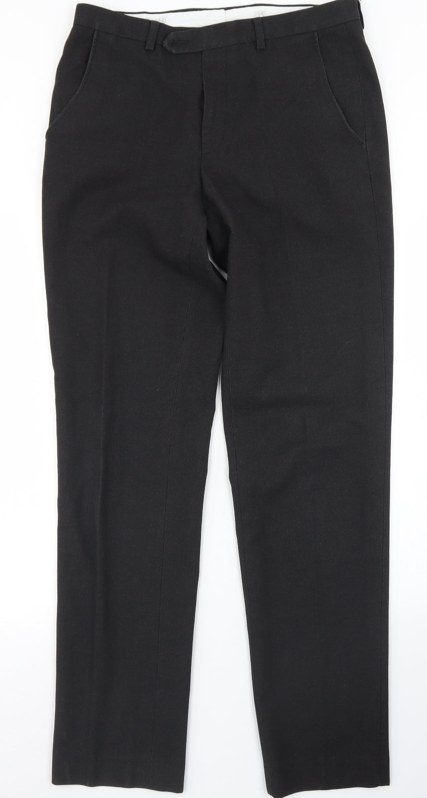 1880 Club Mens Grey  Polyester Dress Pants Trousers Size 30 in L32 in Regular Hook & Eye