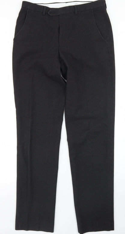 1880 Club Mens Grey  Polyester Dress Pants Trousers Size 30 in L32 in Regular Hook & Eye