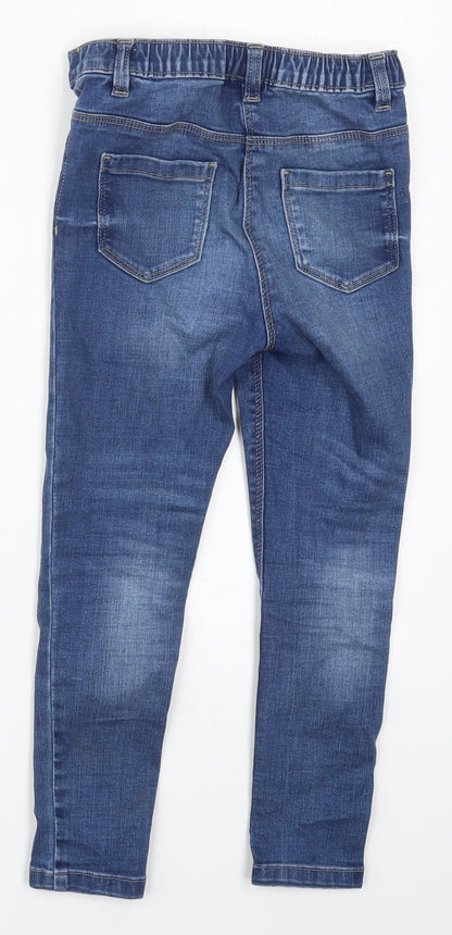 NEXT Girls Blue  Cotton Skinny Jeans Size 7 Years  Regular