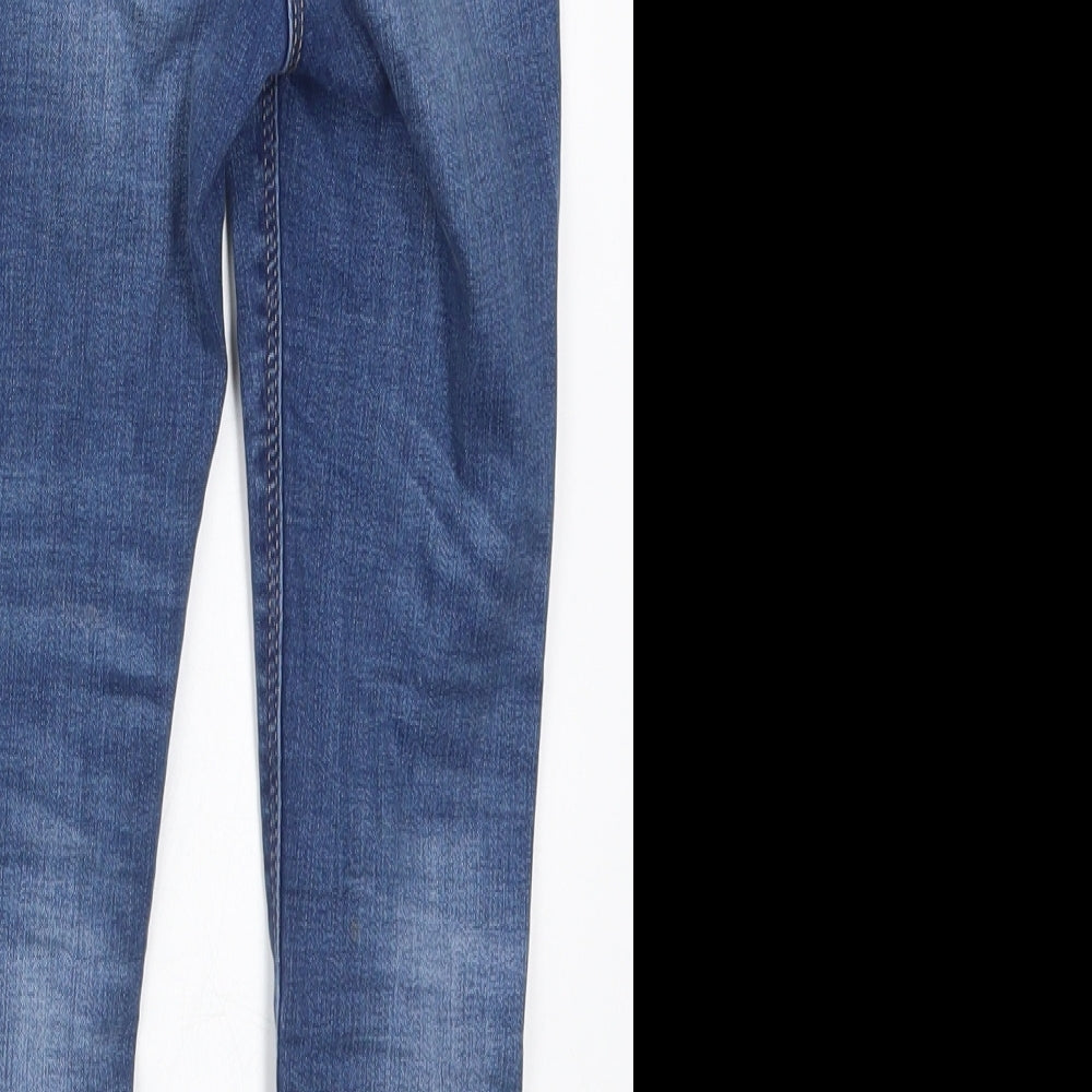 NEXT Girls Blue  Cotton Skinny Jeans Size 7 Years  Regular