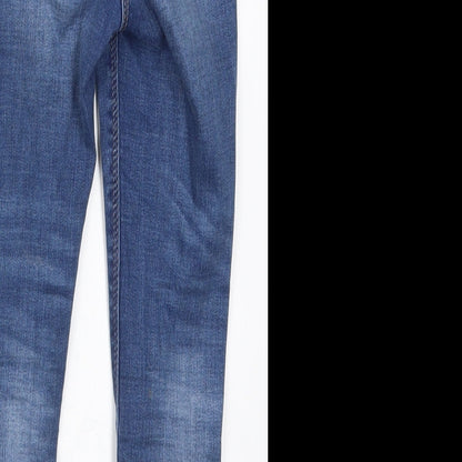 NEXT Girls Blue  Cotton Skinny Jeans Size 7 Years  Regular