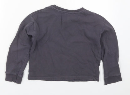George Girls Grey  Cotton Pullover Sweatshirt Size 8-9 Years  Pullover - Los Angeles