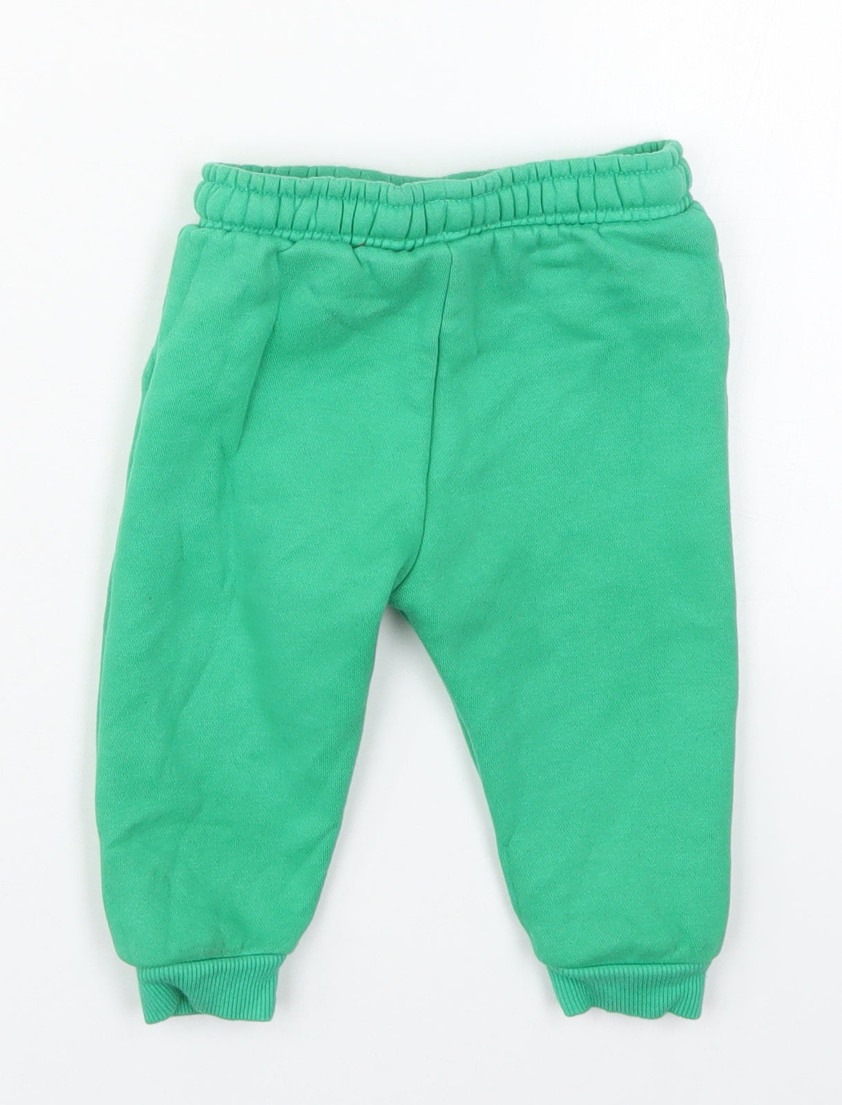 Fred & Flo Boys Green  Cotton Sweatpants Trousers Size 9-12 Months  Drawstring