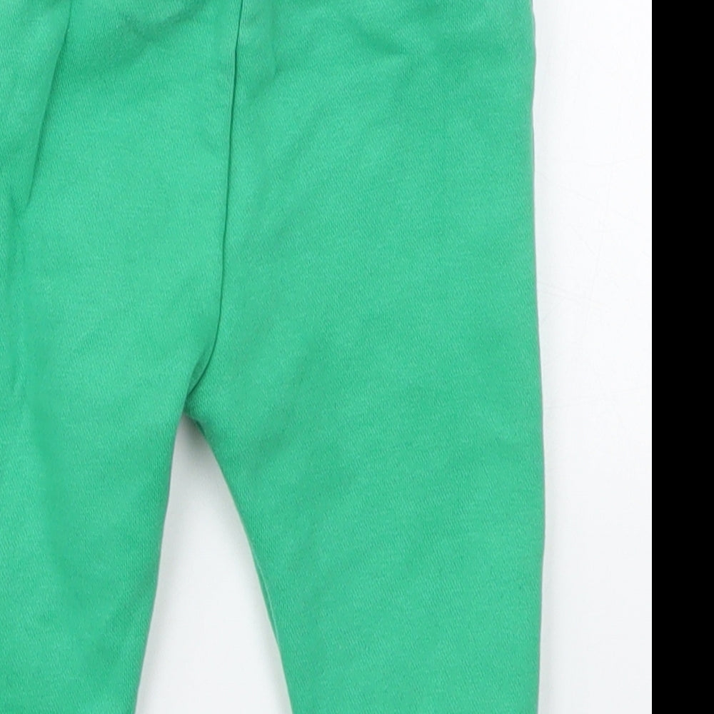 Fred & Flo Boys Green  Cotton Sweatpants Trousers Size 9-12 Months  Drawstring