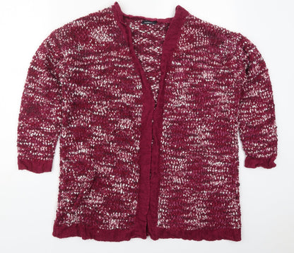 In Extenso Womens Pink V-Neck  Acrylic Cardigan Jumper Size L
