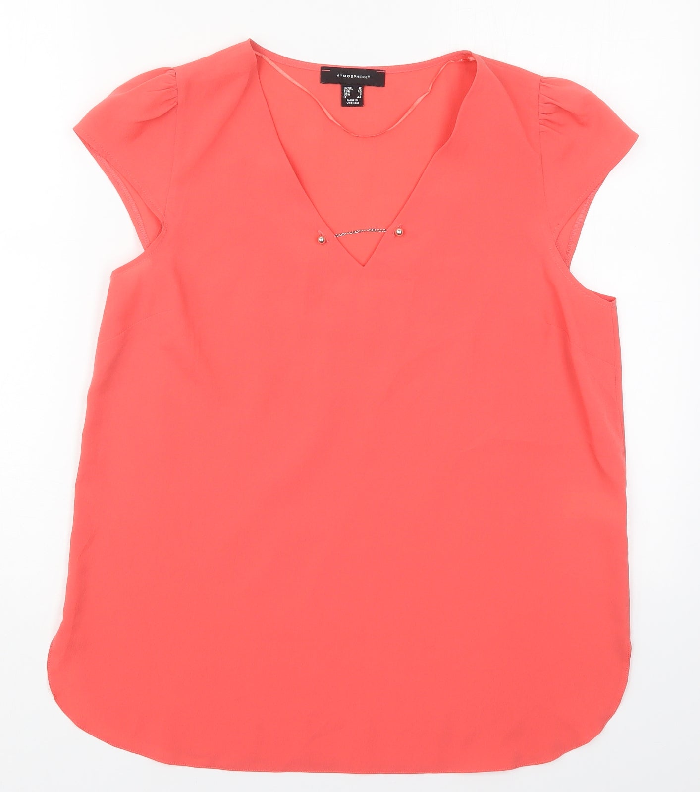 Womens UK Size 12 Atmosphere Pink Basic Blouse