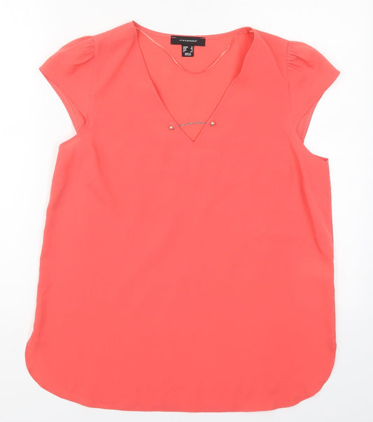 Womens UK Size 12 Atmosphere Pink Basic Blouse