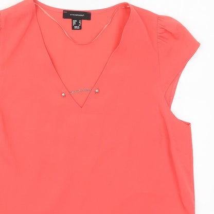 Womens UK Size 12 Atmosphere Pink Basic Blouse