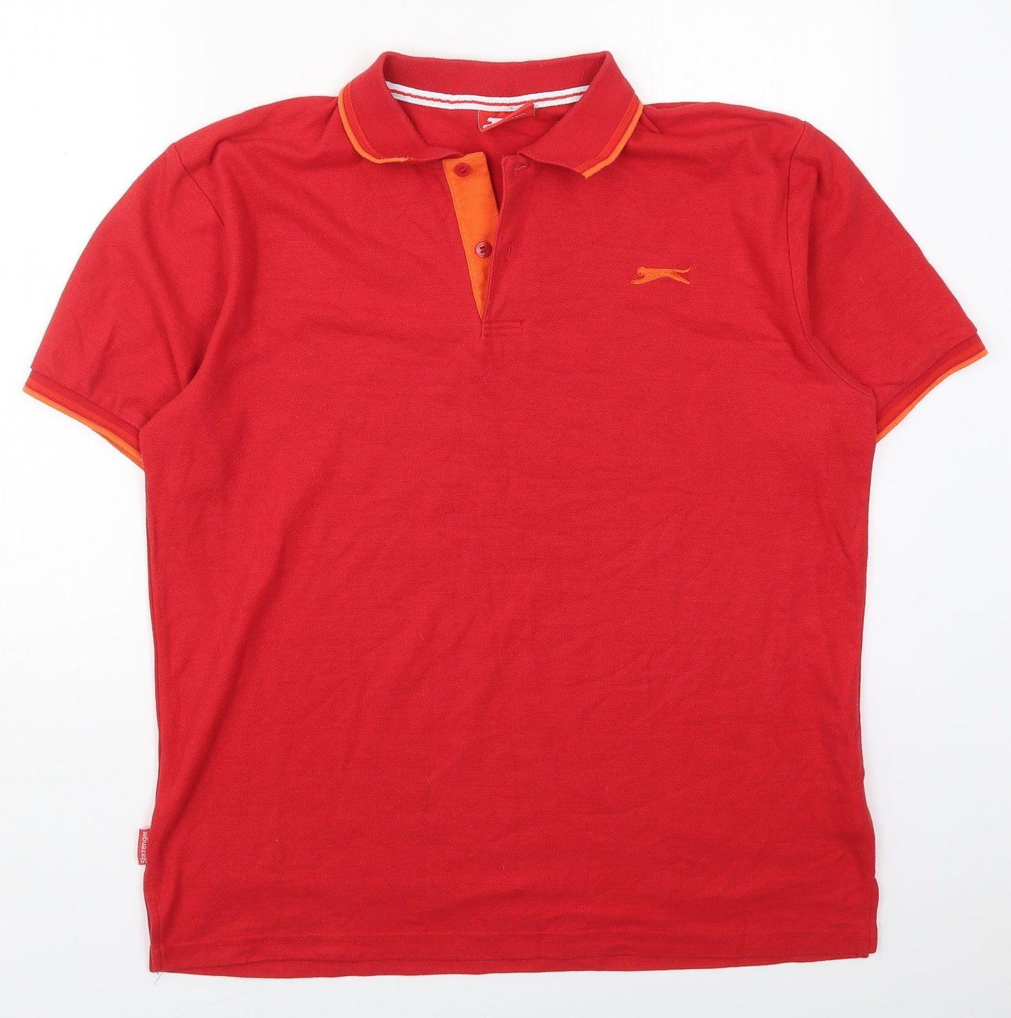 Slazenger Mens Red  Polyester  Polo Size XL Collared Pullover